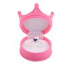 Velvet Cute Crown Shaped Ring Earrings Jewelry Display Box Organiser Storage Case Wedding Engagement