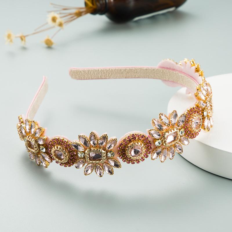 Hairband-style Exaggerated Fabric Hairband with Flower-shaped Headband and Thin Edge Accessory for The Hair
