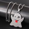 Fashion Rhinestone Clown Pendant Long Necklace for Men & Women