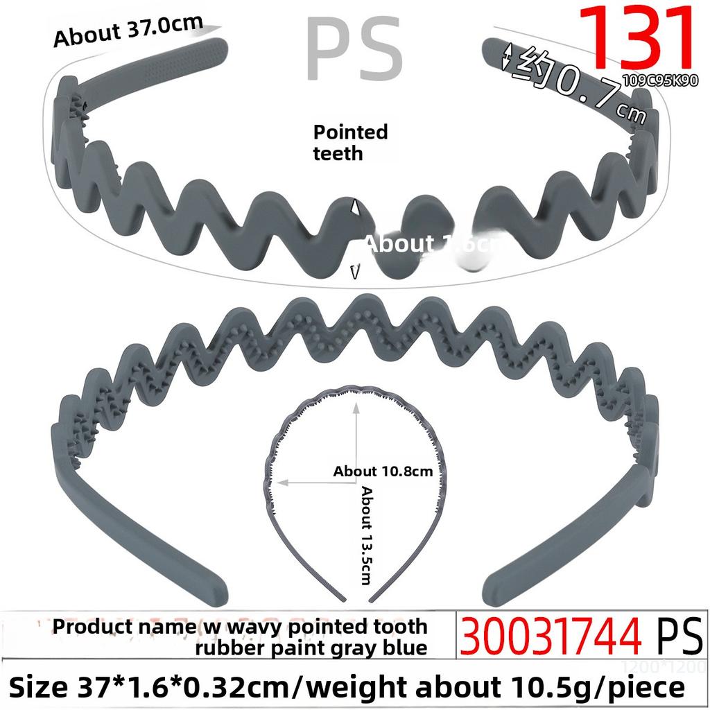 Wavy Pointed Teeth Face Wash Hair Band Mask Application Tooth Anti-slip Hair Pressing and Breaking Hair Band Hair Clip