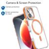 For iPhone 17 Magnetic Case TPU Acrylic Clear Phone Back Cover with Lens Protector Kickstand