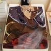 1Pc Punch Man Print Flannel Blanket, High Quality Comfortable for All Seasons, Home Decor, Warmth and Comfort, Perfect for Christmas Gifts
