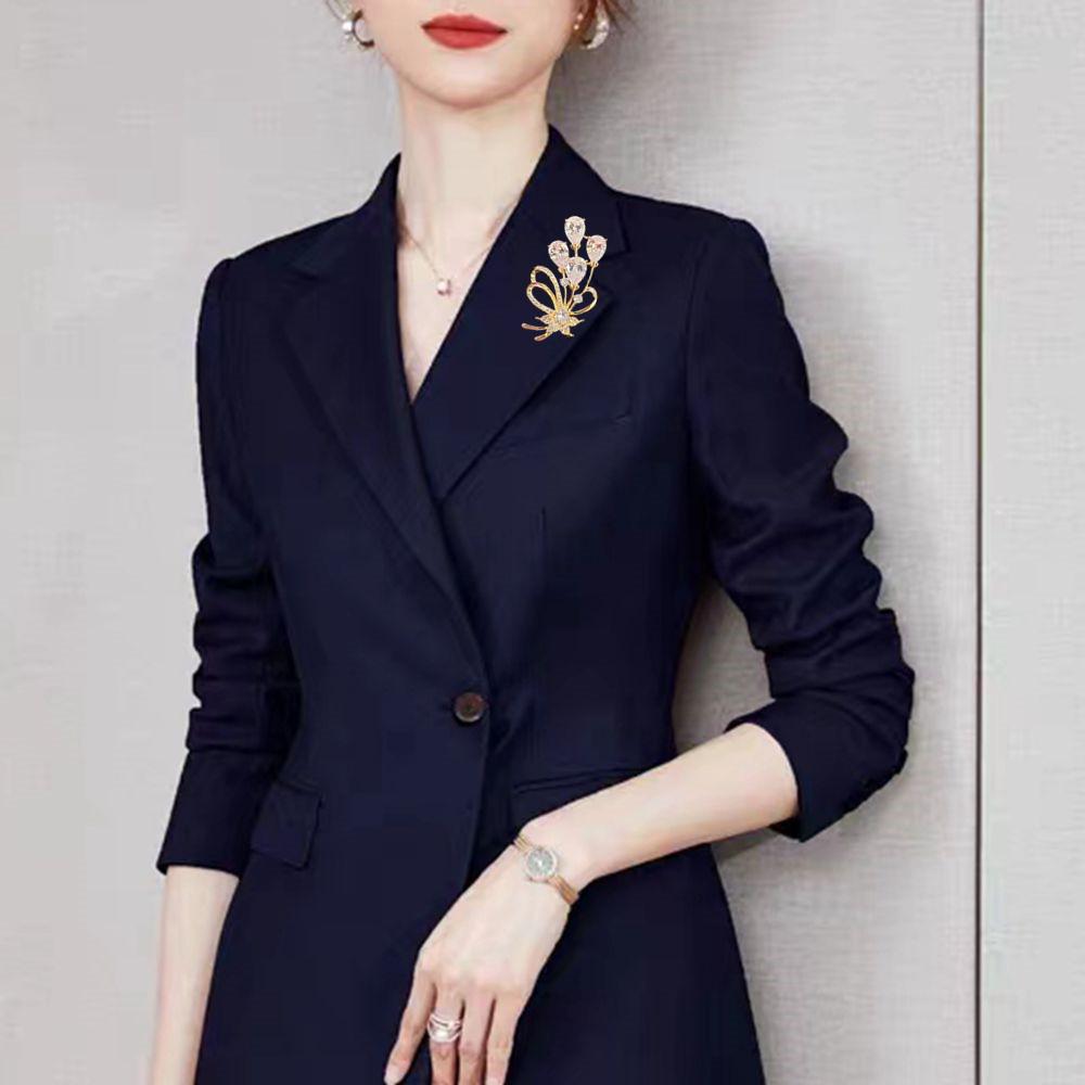 

Брошь Тюльпан Женская Инкрустированная Цирконом Корсаж для Церемоний и Универсальные Аксессуары для Пальто