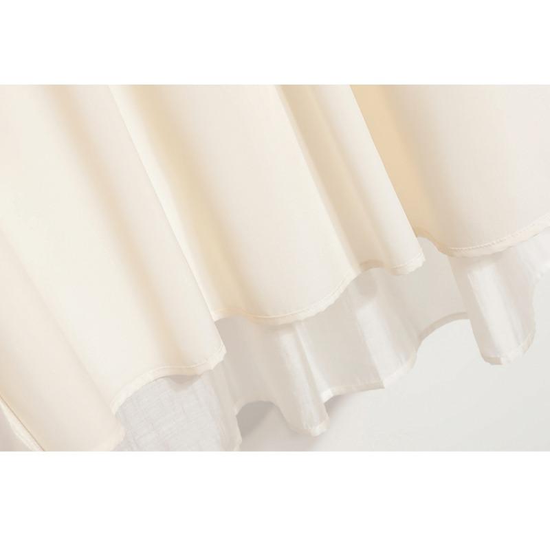 DIMANAF 2025 Plus Size Summer Elastic Skirts Casual Women Loose Long Skirt Pleated High Waist Fashion Vintage Maxi