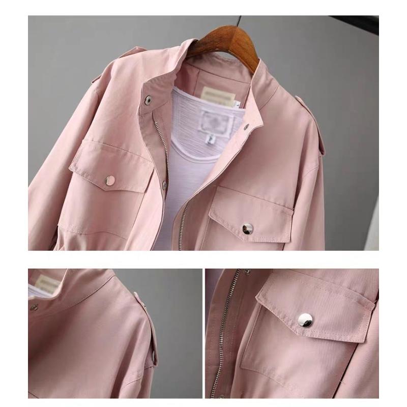 Mantel Damen Midilänge Windbreaker Locker Schlankmachend Vielseitiges Oberteil