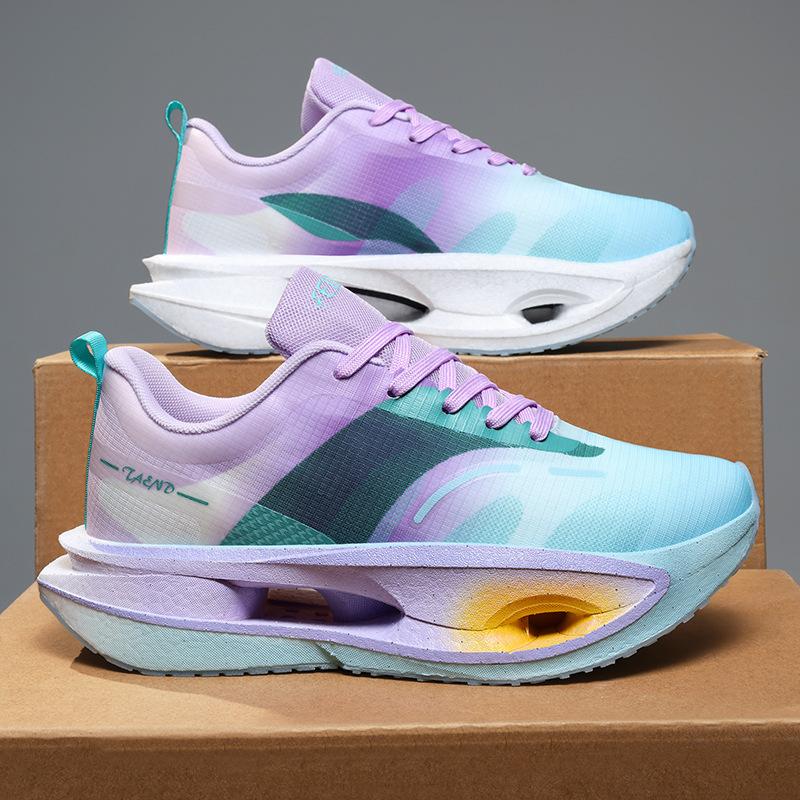 

New Feidian 5U couple sports running shoes popcorn big sole wear-resistant breathable carbon board men s and women s marathon running shoes 35