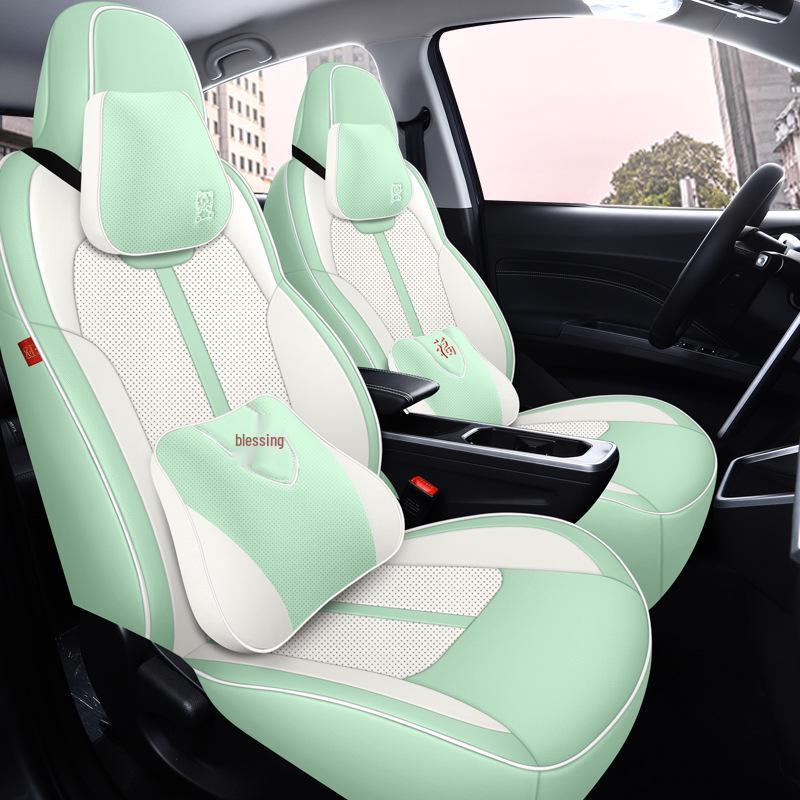 Universal Neta V Perforated Leather Car Seat Cushion, All-Season, Fully Enclosed, Custom Fit