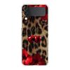 Transparent Phone Case For Samsung Galaxy Z Flip 3 4 5 6 7 Hard Folding PC Z Flip3 Flip4 Cover Red Cherry