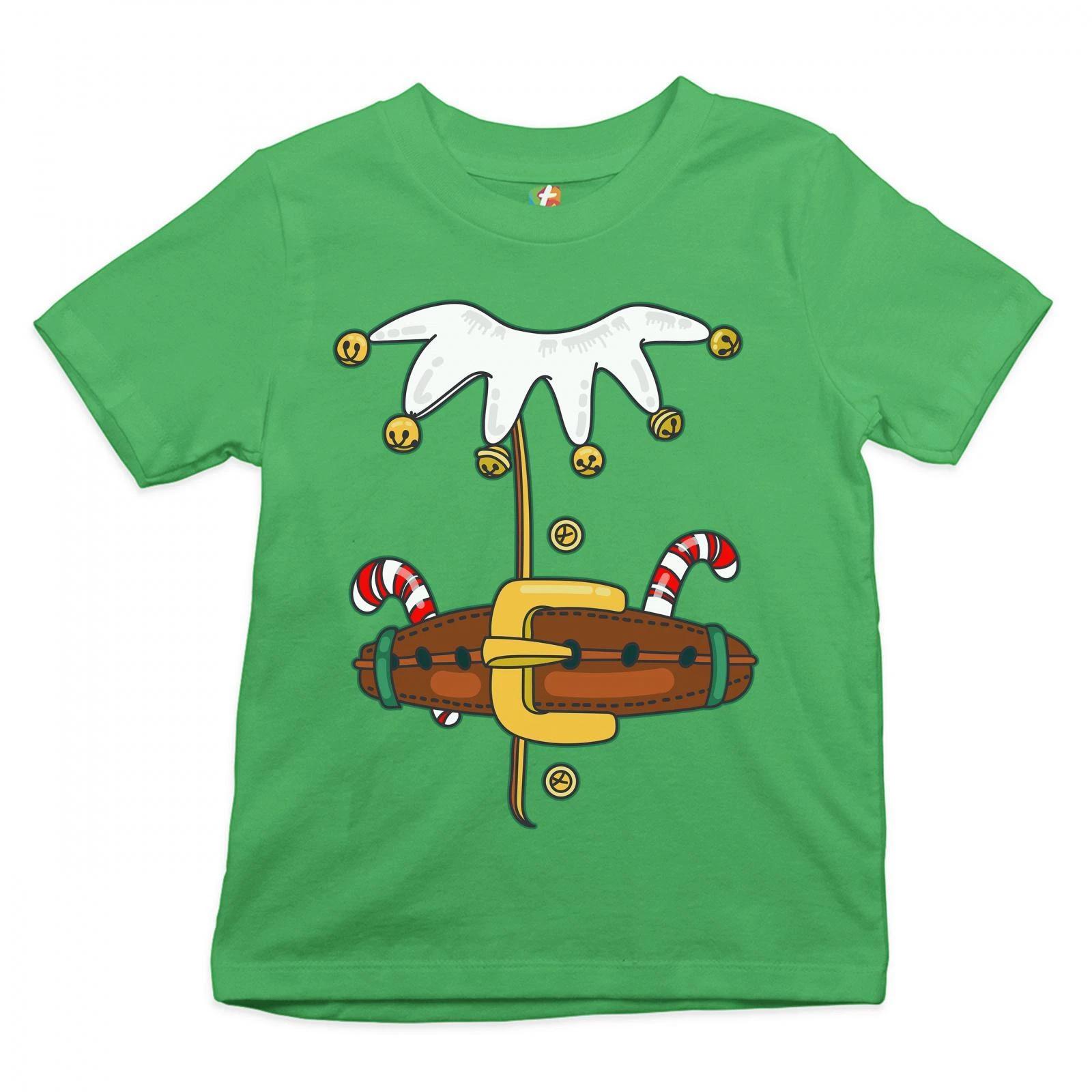 Elf Costume Youth kids boys T-Shirt Merry Christmas Naughty or Nice Xmas Kids 140
