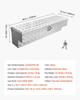 Truck Bed Tool Box, Heavy Duty Aluminum Tool Box with Tread Patterns, Storage Toolbox Chest Organizer with Lock and Key, Ideal for Pickup, Truck Bed,