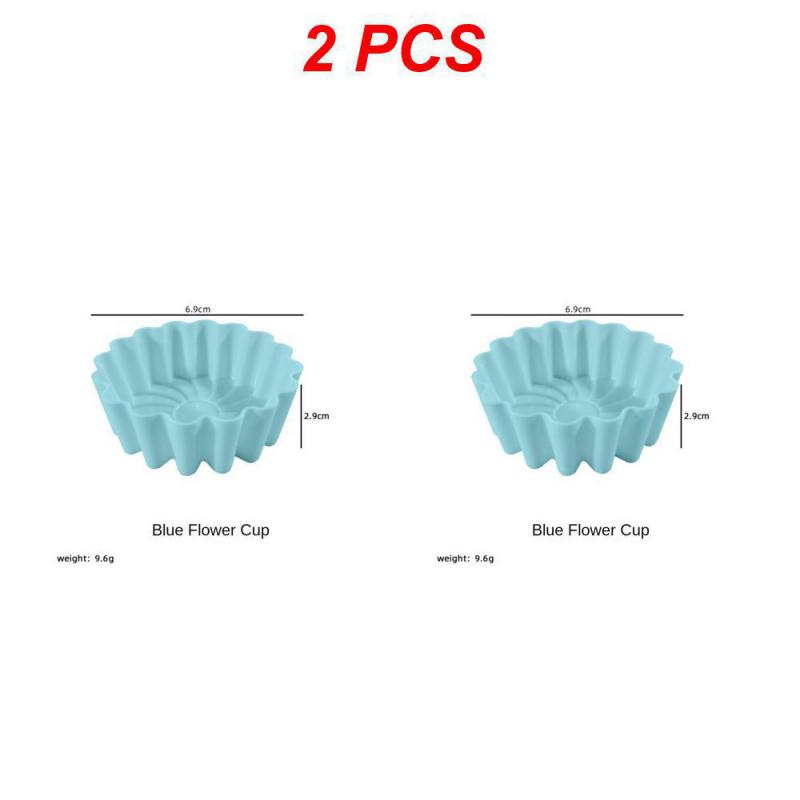 2/4PCS Baking Supplies Easy To Clean Silicone Mold Not Easy To Slip Moderate Size Baking Molds Mafin Cup Soft And Resilient