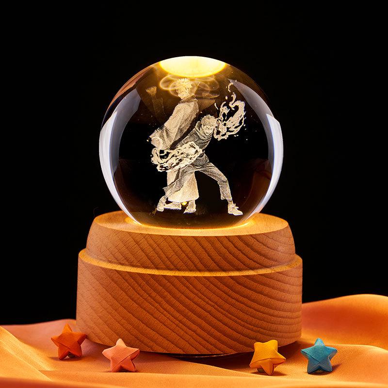 Yuji Itadori 3D Engraved Crystal Ball Starry Night Light Ornament