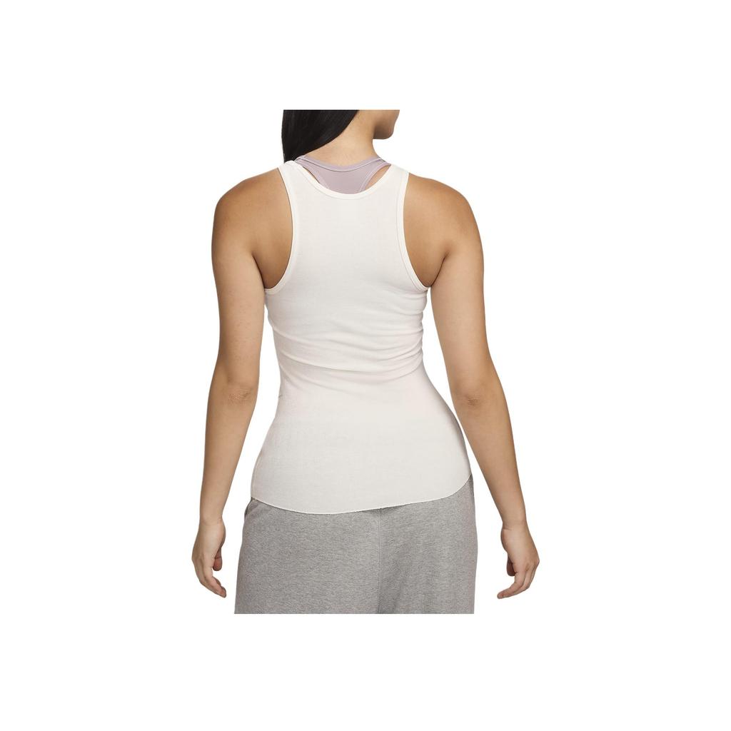 Nike Round Neck Pullover Logo Letter Print Comfortable Sleeveless Vest Women Tops Ivory FZ1143-133