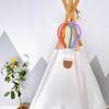 INS Macrame Rainbow Hot Air Balloon Hanging Decoration Rainbow Balloon Wall Decor for Kids Room Scandinavian Room Decor