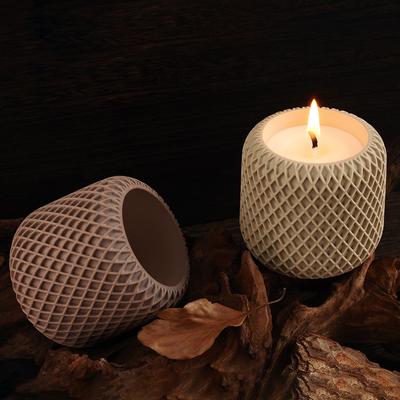 DIY Round Cup Scented Candle Jar Plaster Silicone Mold Handmade Storage Jar Concrete Cement Pottery Mold Resin Craft Making Mold