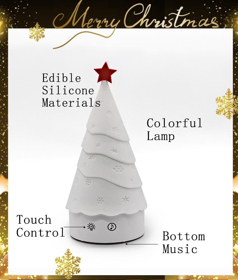 Silikon USB Weihnachtsbaum Nachtlicht für Zimmer und Wohnheime