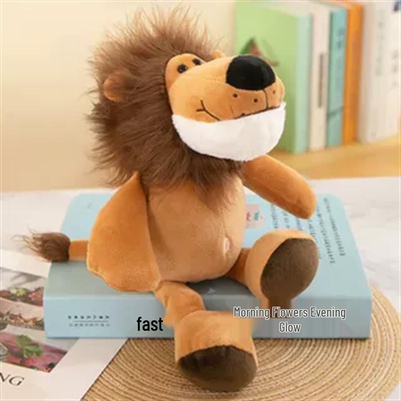 8" Cartoon Forest Animal Plush Toys: Elephant, Lion, Fox, Raccoon - Small Custom Cloth Dolls