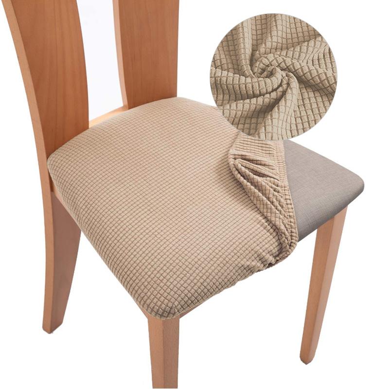 Jacquard Chair Seat Covers Chair Removable For Hone Washable Upholstered Dining Room Chair Seat Protector Cushion Slipcovers