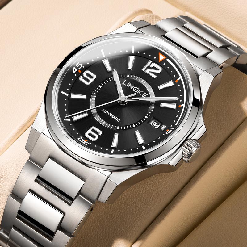 

Мужские автоматические светящиеся водонепроницаемые спортивные часы Lingke швейцарского качества - Идеальный подарок на день рождения