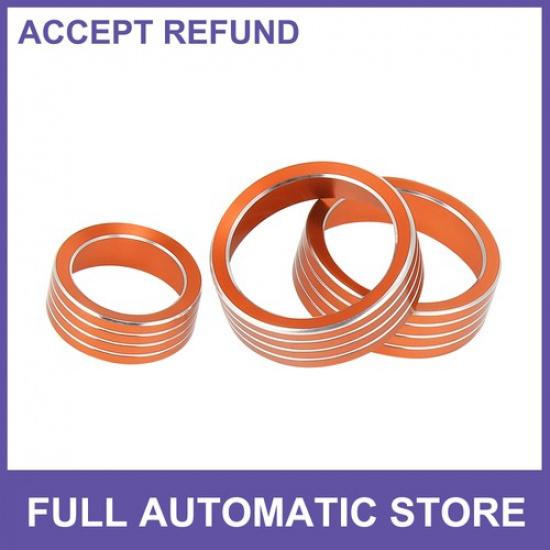 Orange AC Climate Control Ring Knob Trim Cover THREE  for Subaru Forester