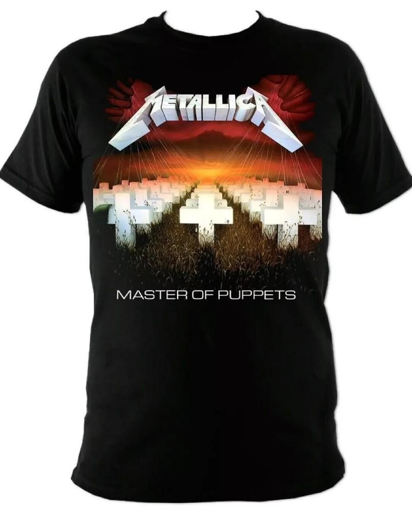 

Master of Puppets Inspired Metallica Style Rock Band Fan Tee S-4XL Unisex T-Shirt XXXXL