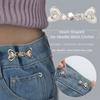 Alloy Tighten Waist Button Detachable No Sewing Required Waist Tightener Beautiful Heart Retractable Button For Jeans, Pants