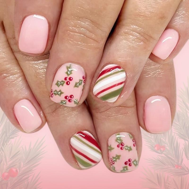 

24Pcs Celebratory Persist Hoofs Christmas Tree Pattern Winter Ice Deck Plastic Artificial Hoofs For Women 1