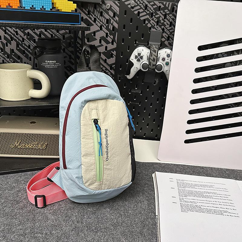 

Breast bag Women s multi-functional double shoulder dual-purpose bag Casual and lightweight messenger bag Outdoor cycling locomotive bag backpack синий