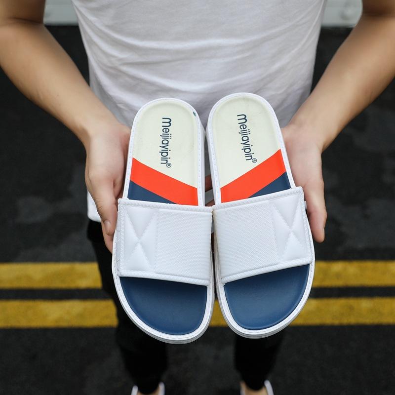 

Тапочки мужские тренд Харадзюку универсальные личностные креативные новые тапочки для улицы студенческие однословные повседневные туфли мужские 44