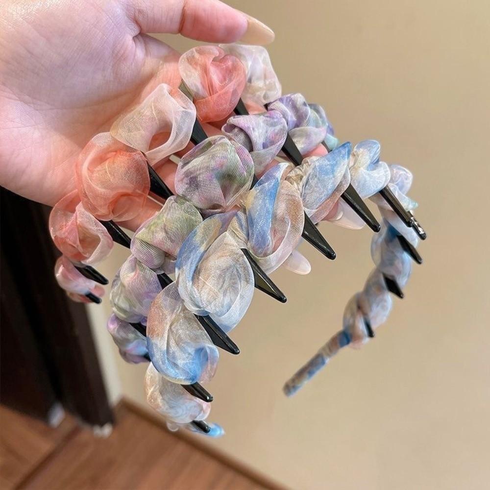 U Shape Hairband Pleated Hair Comb Fashion Hair Hoops  Hair  Accessories