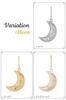 Kirurgisk enkeltøre i rustfritt stål Selges som One Moon Star Scroll Hawaiian smykker øredobber for kvinner Sølv [Piena] (Måne (Ett øre))