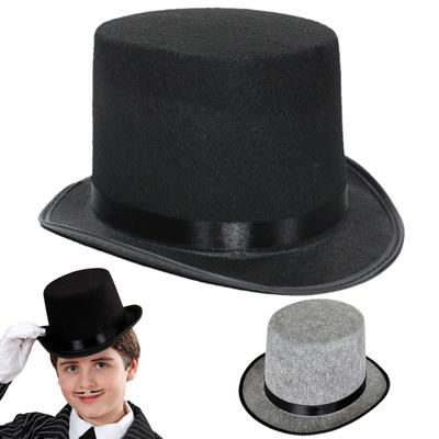 Jazzhut für Kinder mit Schleifendekor, Party-, Cosplay- und Performance-Hut, leichte Retro-Kappe mit kurzer Krempe für den künstlerischen Alltag