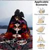1PC Sugar Skull Design Print Blanket, Soft Throw Blanket - Warm & Cozy for Couch, Bed, Office, and Travel yy250912184