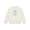 New MLB Preppy Style Collection New York Yankees SS25 Sweatshirt Unisex Cream 3AMTV0651-50CRS