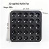 12-Cup Non-Stick Mini Muffin Baking Pan - Commercial Grade Round Muffin Molds