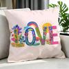 CColorful Heart Floral Love Text Cushion Cover Cushion Cover Set Pcs x x x Pillowcase Decorative Sofa Home Decor