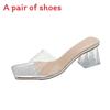 Modern Transparent Crystal Slippers For Women Summer High Heel Open Toe Wedding Shoes
