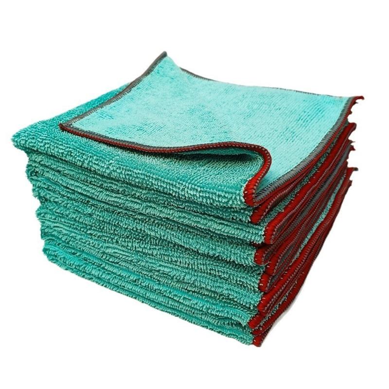 Heavy Duty 500GSM Microfiber Cleaning Cloth Towel 40x40CM Super Absorbent Car Detailing Towel Non Scratch Safe Quick Dry