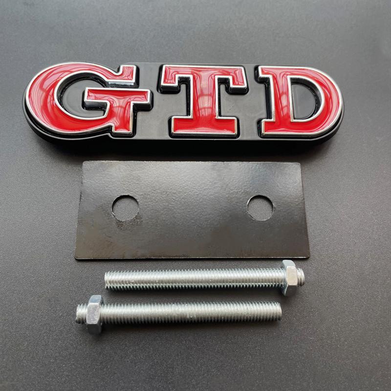 3D Metal Car Front Grill GTD Logo Emblem Badge For Volkswagen VW Golf 3 4 5 6 7 7 MK4 MK5 MK6 MK7 Rear Trunk Sticker Accessories