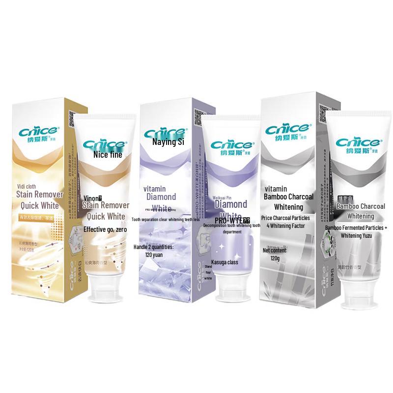 Nice C-White Whitening Toothpaste 3-Pack Variety Set