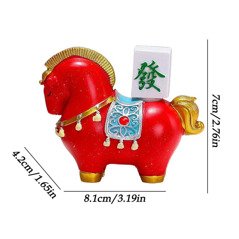 Horse Figurine Wealth Symbol Ornament Sculpture Toy Horse Stuff 2026 New Year for Home Women Men Christmas Bedroom Birthday