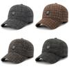 Classic Baseball Cap For Men With Letter Decor And Ear Protection For Winter Outdoor Activities