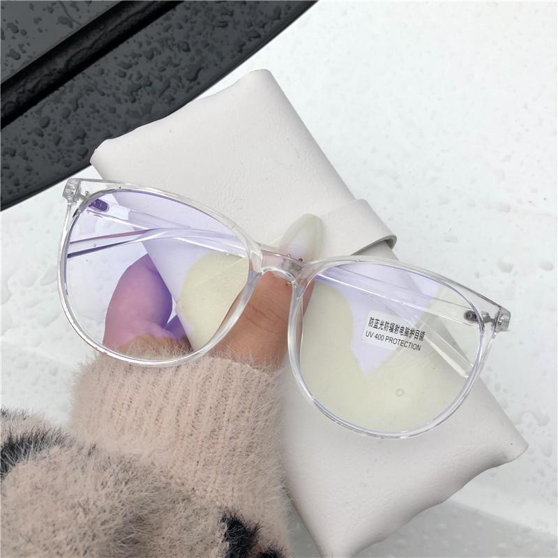 

Unisex Transparent Myopia Glasses Men Women Vintage Blue Light Blocking Eyewear Clear Lens Short-Sighted Eyeglasses For Female 0(anti-blue)