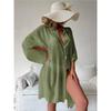 Summer Loose Cardigan Sun Protection Woman Bikini Cover-up Swimsuit Solid Beachwear Cover-Ups Swimwear Women Kimono Dress