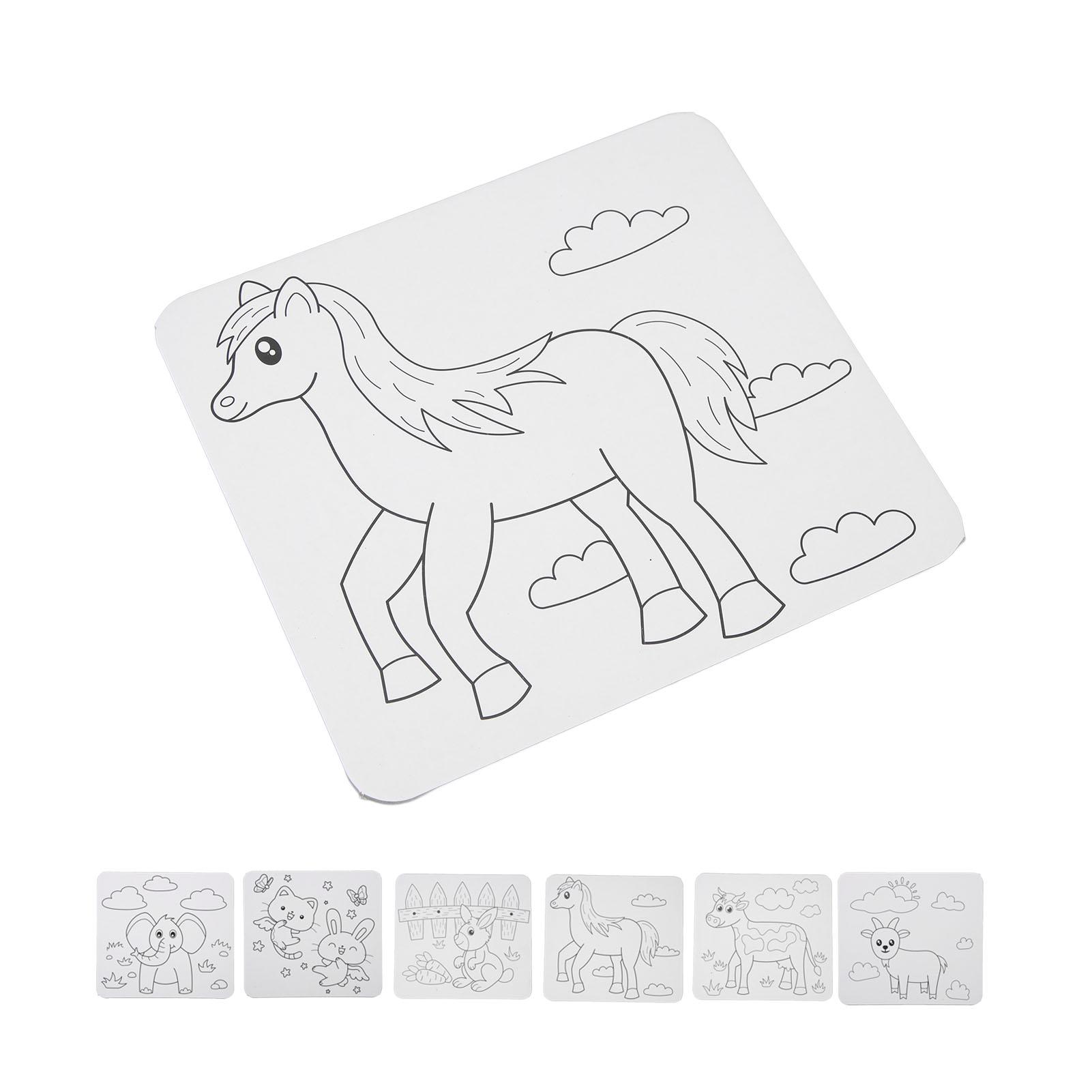 Предварительно нарисованный холст с контуром животного — фото 2