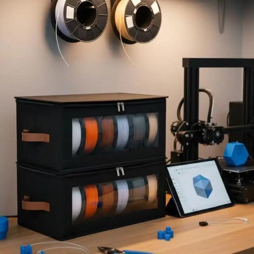 Filament Storage Bag - 3D Printer Filament Storage Containers, 3D Printing Accessories Holder Rack for Home, Office Workshop