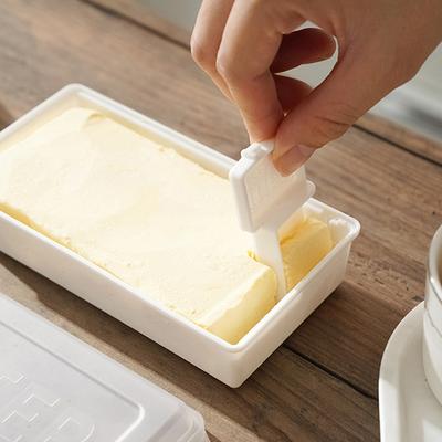 1 Stück Butterdose mit Deckel, Butter-Frischhaltebox mit Cutter, Aufschnittmaschine, Butterdose für die Arbeitsplatte, für die Käseaufbewahrungsbox zu Hause