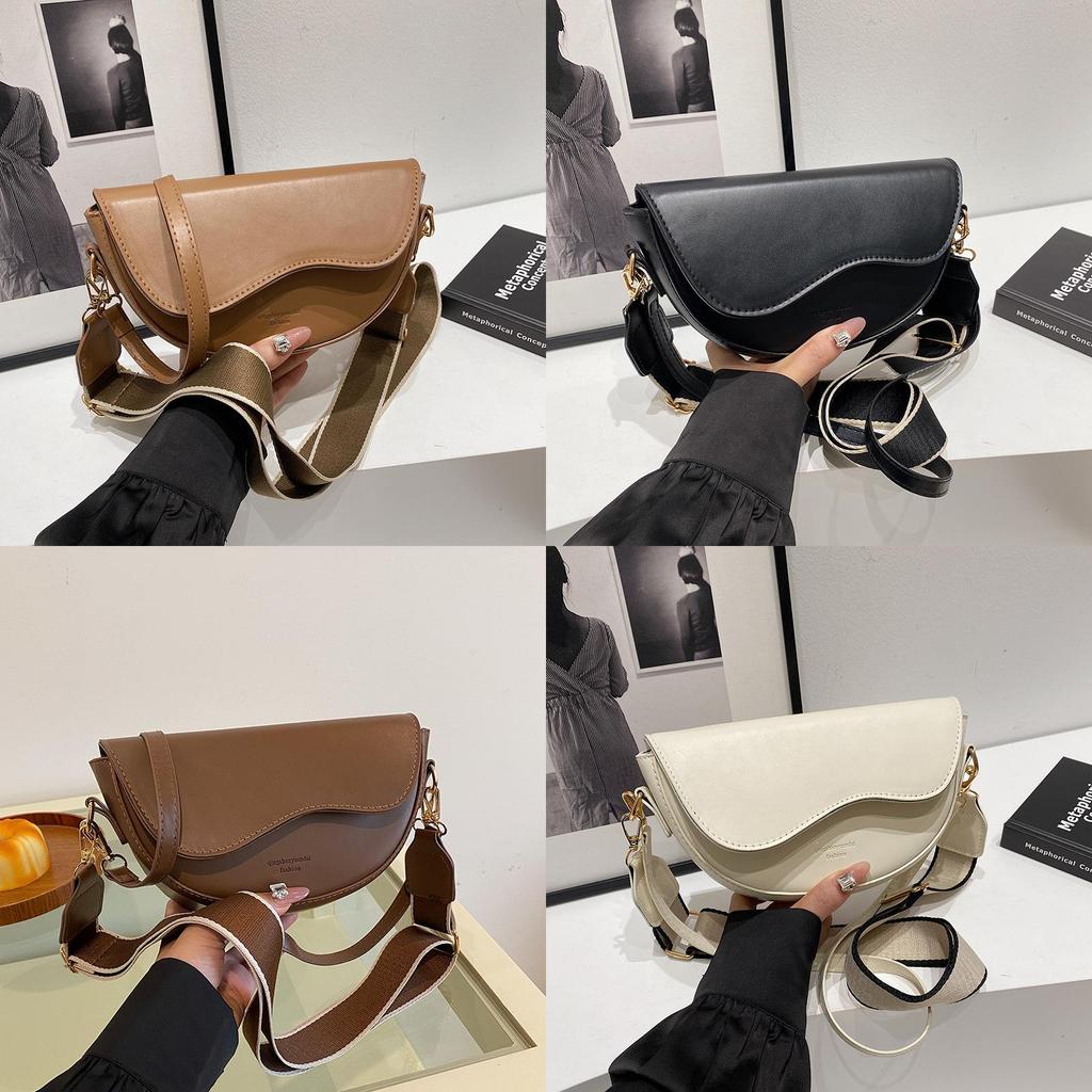 Minimalist Pu Saddle Bag For Women With Crossbody Strap For Daily Use