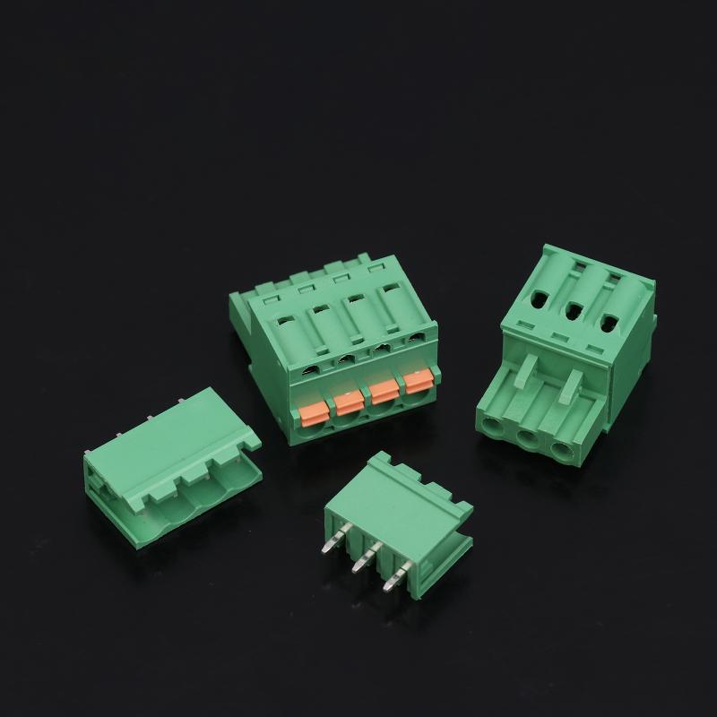 Spring Type Terminal Block 2Edgkd-5.08Mm Plug-In Terminal Block Copper Core Male And Female Terminals
