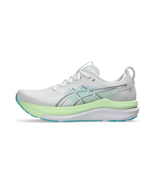 [ASICS] GEL-KAYANO 33 Men s Extra Wide - White:Energy Aqua [1011C229-100] 270